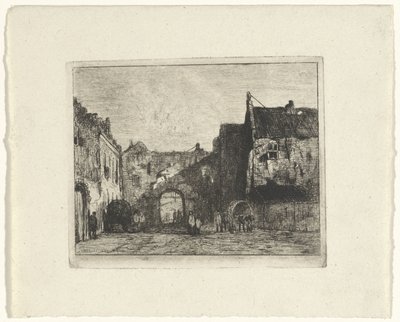 Udsigt over Binnenhof af Jan Weissenbruch