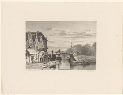 Bybillede med kanal af Jan Weissenbruch
