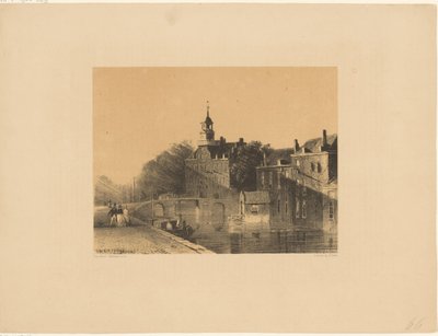 Bybillede med kanal af Jan Weissenbruch