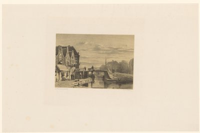 Bybillede med kanal af Jan Weissenbruch