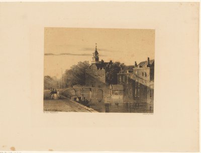 Bybillede med kanal af Jan Weissenbruch