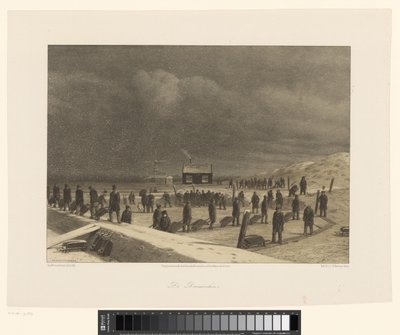 Sandudgravning i klitterne nær Haag The Dune Workers (titel på objekt) af Jan Weissenbruch