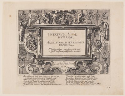 Frontispice, fra Theatrum Vitae Humanae (Menneskets aldre) af Jan Wierix