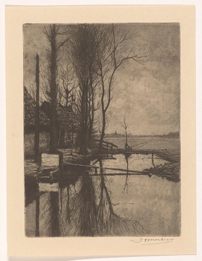 Grøft ved Nootdorp af Jan Willem Nortier (signed by artist)