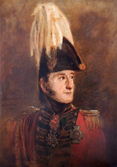 Portræt af general Lord Edward Somerset, britisk soldat, 1821 af Jan Willem Pieneman