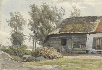 Bondegård med lade af Jan Willem van Borselen