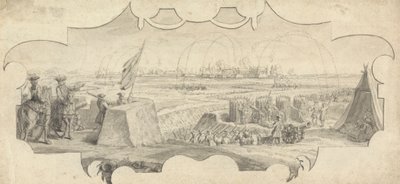 En officer på en vold, der leder bombardementet af en fjern by af Jan Wyck