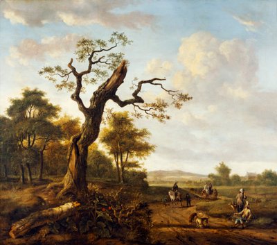 A Hawking Party (olie på lærred) af Jan Wiynants