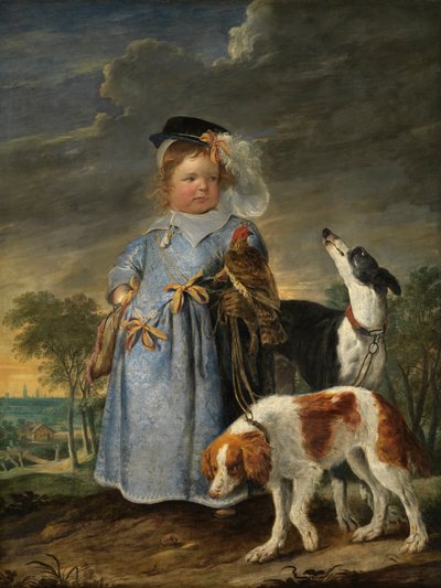 Portræt af en dreng (olie på panel) af Jan and Quellinus Erasmus (1607 78) Fijt