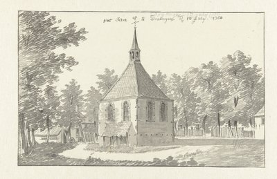 Udsigt over kirken i Driebergen af Jan de Beijer