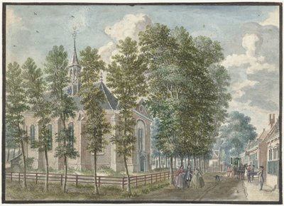 Udsigt over kirken Bloemendaal af Jan de Beijer