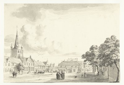 Udsigt over Uerdingen-markedet af Jan de Beijer