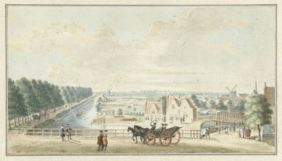 Udsigt over Wal ved Catharijnepoort i Utrecht af Jan de Beijer