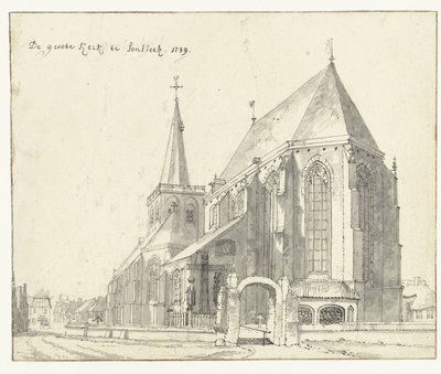 Store Kirke i Sonsbeck Den store kirke i Sonsbeek (titel på objekt) af Jan de Beijer