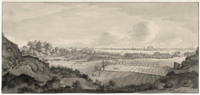 Udsigt over Bloemendaal Bleaching Fields med Haarlem i det fjerne af Jan de Beijer
