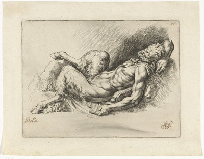 Liggende pan met twee druiventossen Tegn på de gamle ikoner II (serietitel) af Jan de Bisschop
