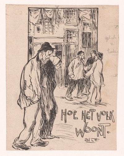 Hvordan mennesker lever (titel på objekt) af Jan de Waardt (signed by artist)