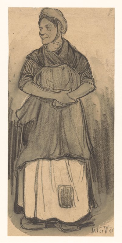 Kvinde af Jan de Waardt (signed by artist)