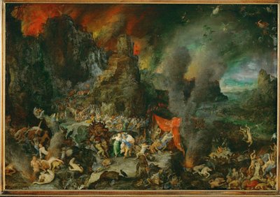 Aeneas og sibyllen i Hades (maleri på kobber) af Jan the Elder Brueghel