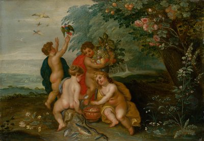 Allegory of the Four Elements, ca. 1610 (olie på træ) af Jan the Elder Brueghel