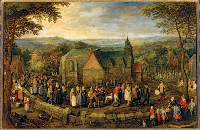 Bryllup på landet ... (olie på lærred) af Jan the Elder Brueghel