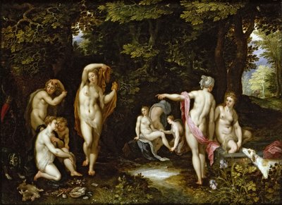 Diana og Actaeon, ca 1595 af Jan the Elder Brueghel