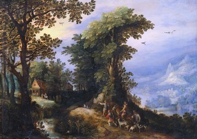 Tilbage fra Jagten af Jan the Elder Brueghel