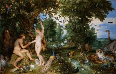 Edens have med menneskets fald, ca. 1615. af Jan the Elder Brueghel