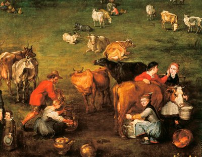"Bøndernes liv", detalje af et maleri af Jan Bruegel af Jan the Elder Brueghel