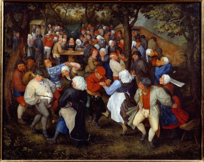 Rosefesten eller bryllupsdansen. Maleri af Jan I Brueghel Dit De Velours (1568-1625) Ec. Flam af Jan the Elder Brueghel