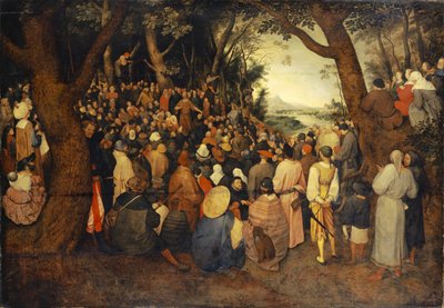 Johannes Døberens prædiken, ca. 1598 af Jan the Elder Brueghel