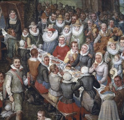 Bryllupsbanket ledet af ærkehertug Albert af Østrig og ærkehertuginden, Detail af Jan the Elder Brueghel