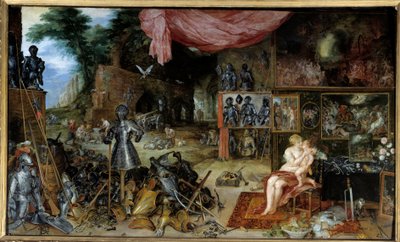 røre ved ham. Allegori over de fem sanser Maleri af Jan I Brueghel Dit De Velours (1568-1625) Ec. Flam af Jan the Elder Brueghel