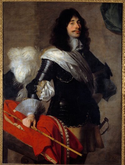 Portræt af lyskens søn af Pierre Corneille i uniform som kaptajn for hestelegerne (Chevau legers, ca. 1667 Maleri af Jean de Reyn (1610-1678) 1600-tallets Versailles, musee Lambinet af Jan van Ryn