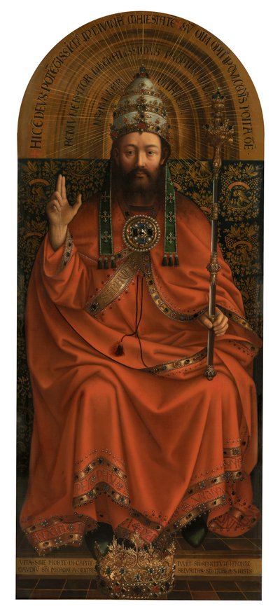 God Almighty (olie på lærred) af Jan van (after) Eyck