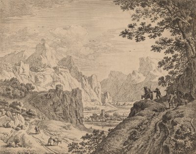 Udsigt over floden Rhinen. af Jan van Aken