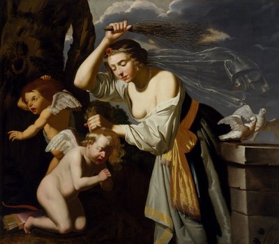 Venus tugter Amor, 1628 af Jan van Bijlert or Bylert