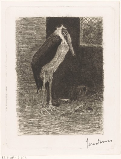 Marabou af Jan van Essen (signed by artist)
