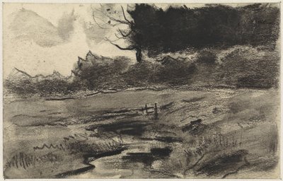 Landskab med skovbryn og vand af Jan van Essen