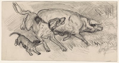 To hunde jagter en gris af Jan van Essen