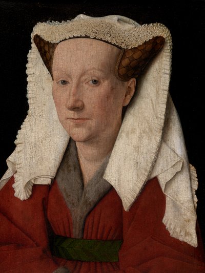 Detalje af Portræt af Margareta van Eyck af Jan van Eyck