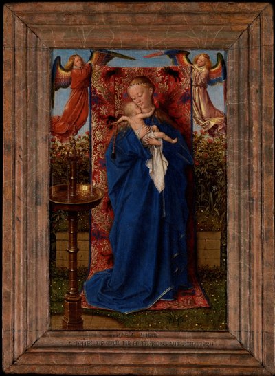 Madonna og barn ved springvandet af Jan van Eyck