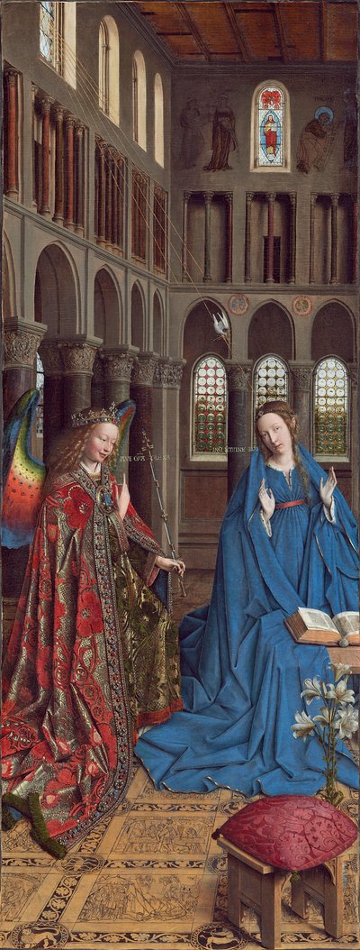 Bebudelsen, ca. 1434-36 (olie på lærred) af Jan van Eyck