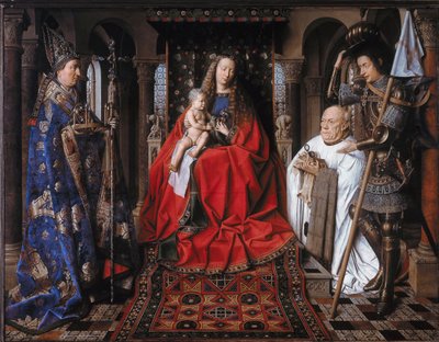 Jomfru og barn med Canon van der Paele af Jan van Eyck