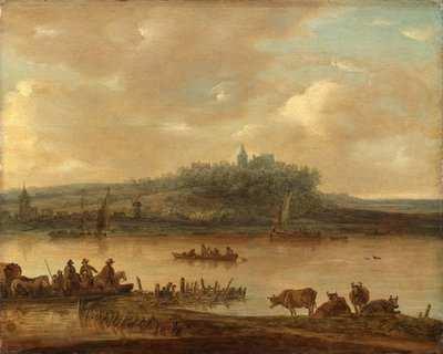 Udsigt over Rhinen og Elterberg af Jan van Goyen (manner of)