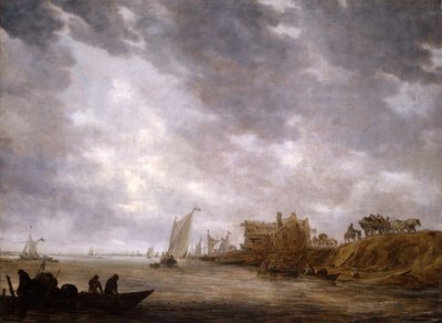 En flodscene, 1642. af Jan van Goyen