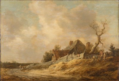 Grusvej med gård og bræddehegn af Jan van Goyen