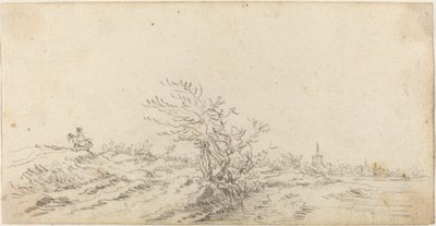 Rytter blandt klitterne af Jan van Goyen
