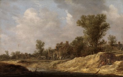 Landskab med landsbyboere af Jan van Goyen