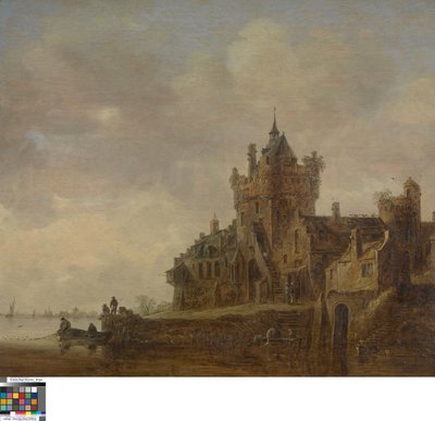 Flodlandskab med et slot af Jan van Goyen